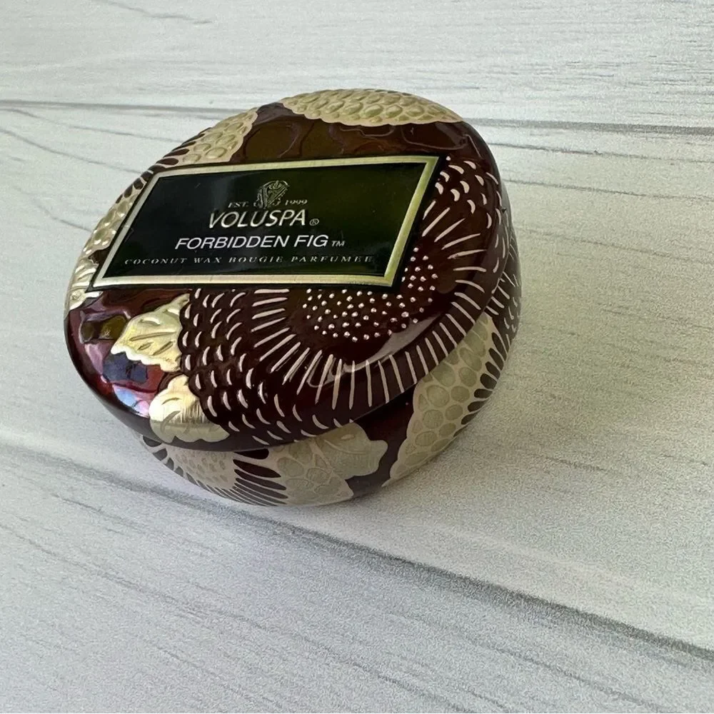 Voluspa Forbidden Fig Mini Votive Tin Candle 0.9 oz